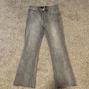 Express Cropped Flare High Rise jeans